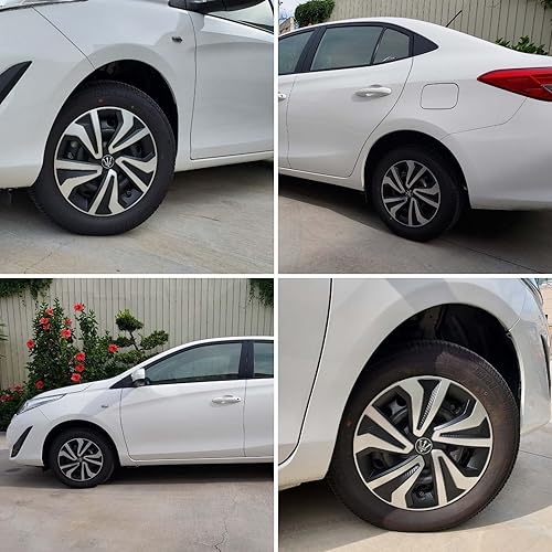 Miniatura 3 de Tapacubos universales  Fundas de rueda negras y plateadas para automóviles  15 pulgadas fabricados en Taiwán  Juego de 4  Compatible con Toyota,