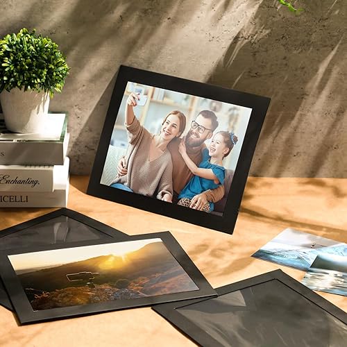 Miniatura 6 de Tatuo 50 portarretratos de papel de 8.5 x 11 pulgadas, portatarjetas horizontales para certificados, galería, arte de pared con caballete,