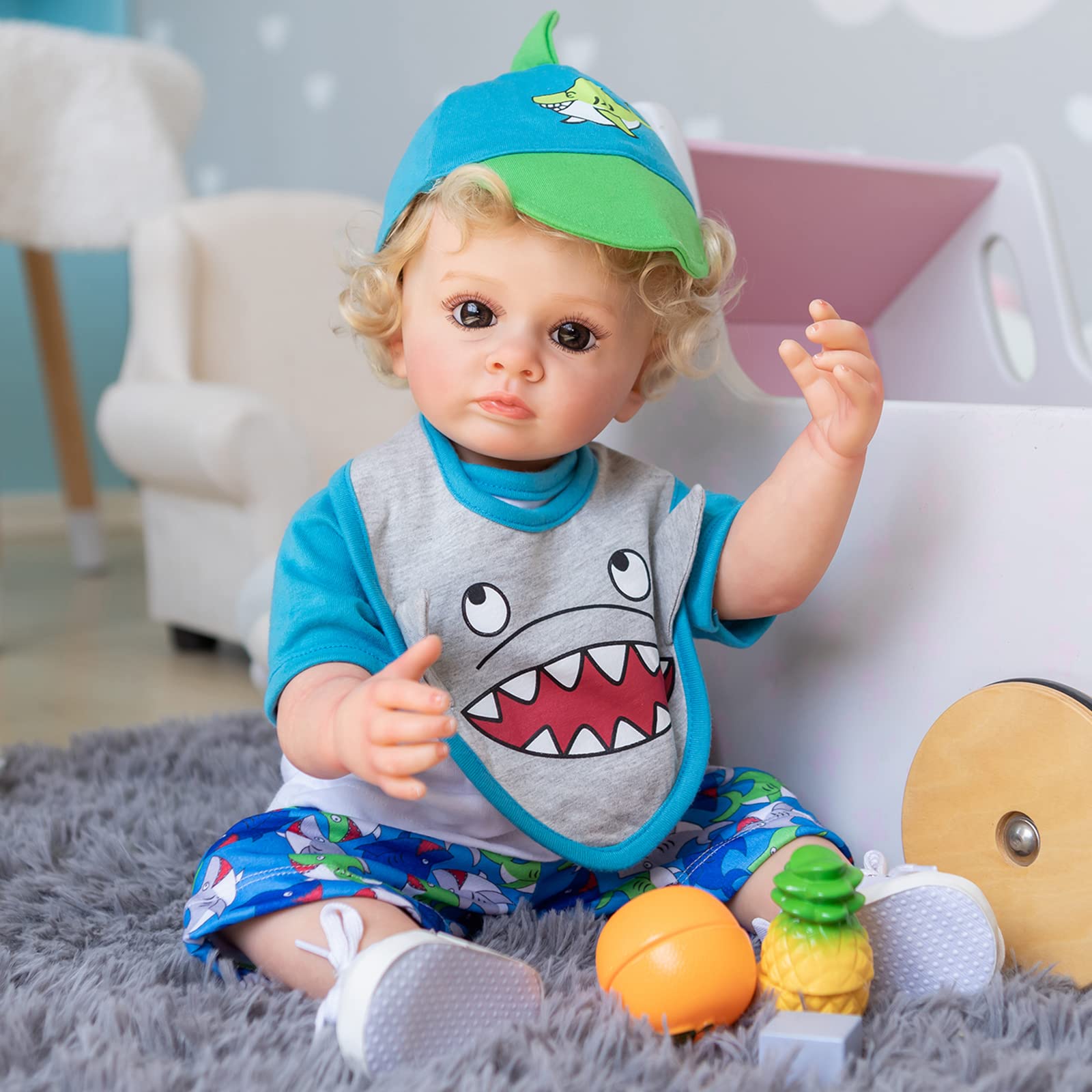 Amazon.co.jp: 55CM 全身ソフトシリコーンビニールリボーン