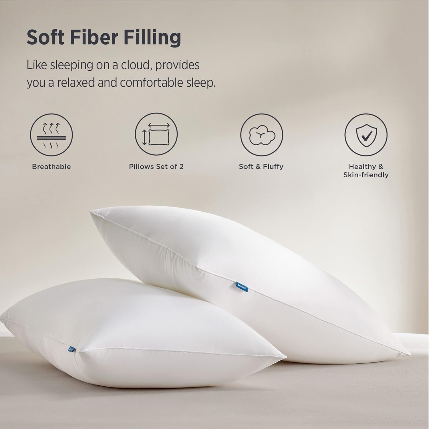 Bedsure Get Free 2pcs Pillows When You purches 1 Comforter