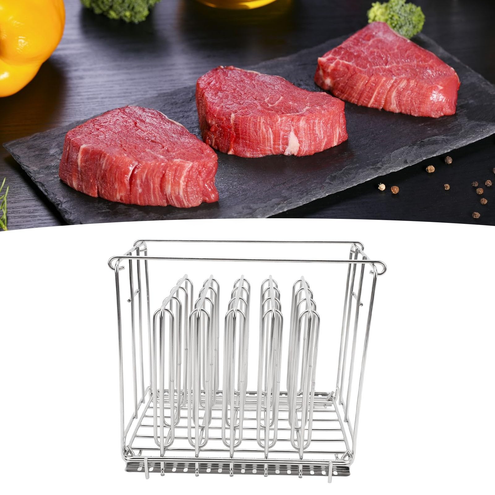 Slow Cooker Rack, Large Capacity Design Slow Cooker Divider Rack Vacuum Low Temperature Cooking Slow Cooker Accessories Rack for Steaks Chicken and Meat