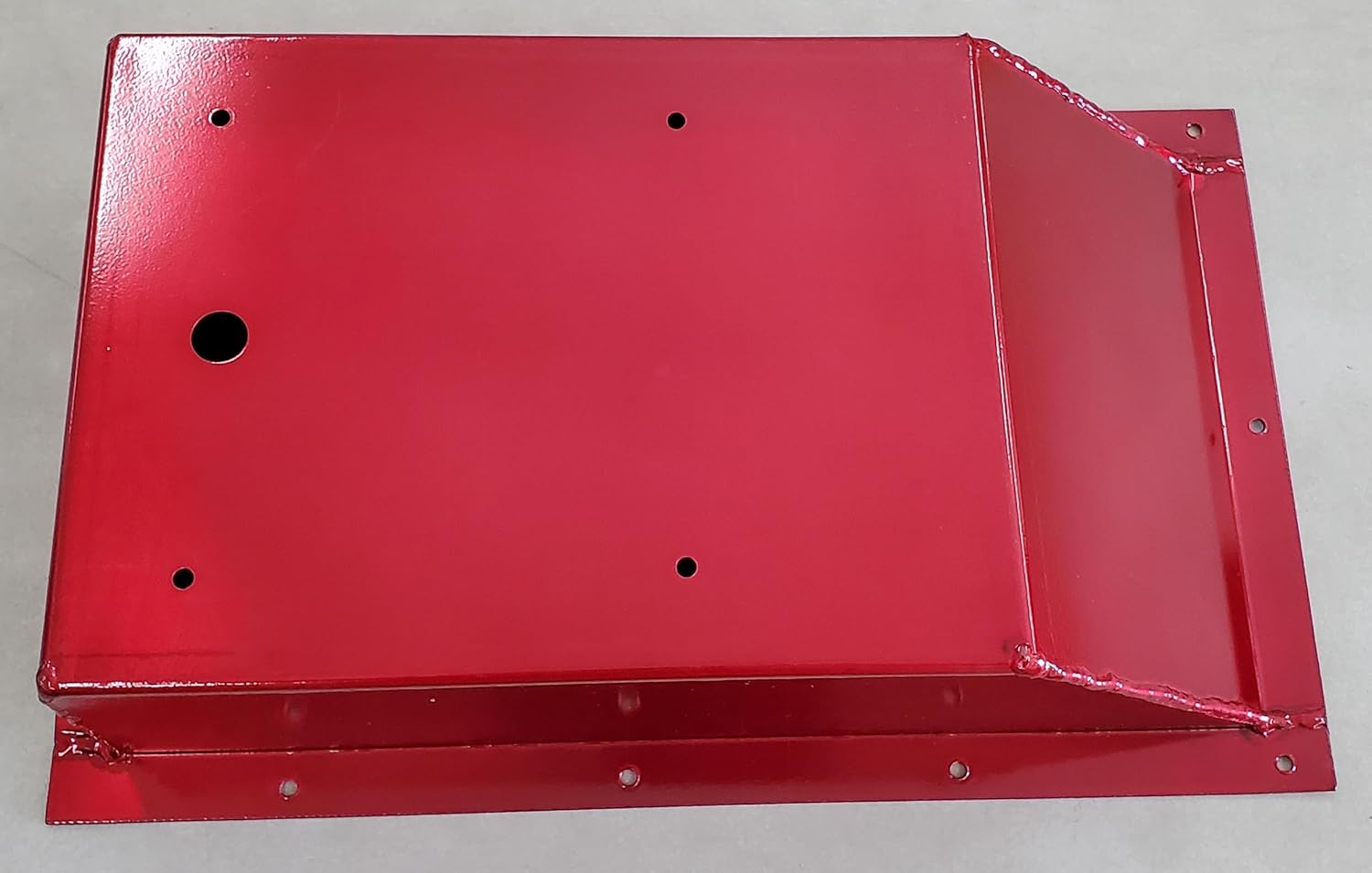 Lurwind Recessed Trolling Motor Foot Pedal Tray - Red Powder-Coated Aluminum, Fits Most Trolling Motor Tray Pedals, 19.375" x 12" Pre-Drilled Mount