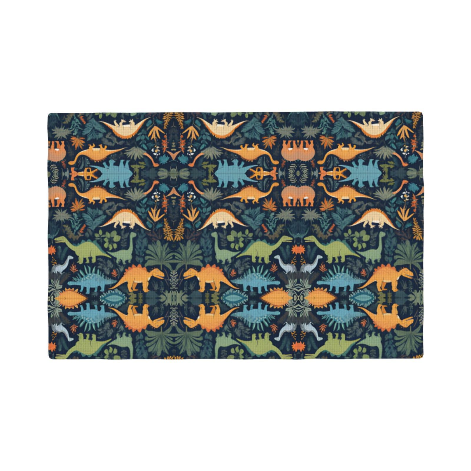 Cute Imitation Linen Placemat – Elegant Double-Sided Printed Table Mat for Home, Dining, Weddings