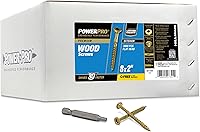 Vista 1 de Power Pro Tornillos de madera para exteriores de alta calidad, tornillos de cubierta multiusos #8 x 2 pulgadas para proyectos al aire libre, broca