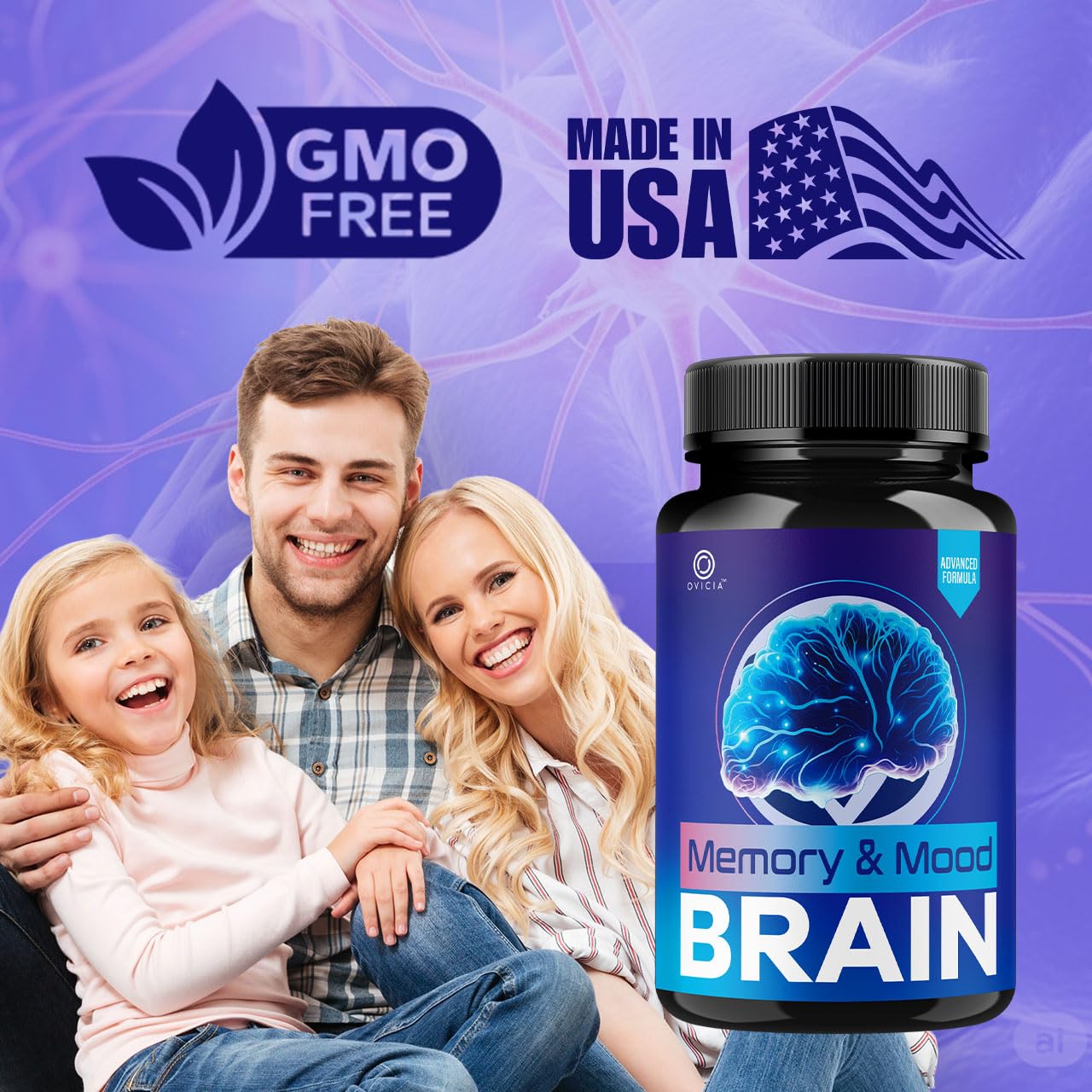 (3 Pack) Memory and Mood Brain Capsules - Official MemoryandMoodBrain Pills Advanced Premium Formula Support, All Natural Ingredients Vitamins for Overall Health & Wellness, 180 Capsules for 3 Months — Amazon image 5