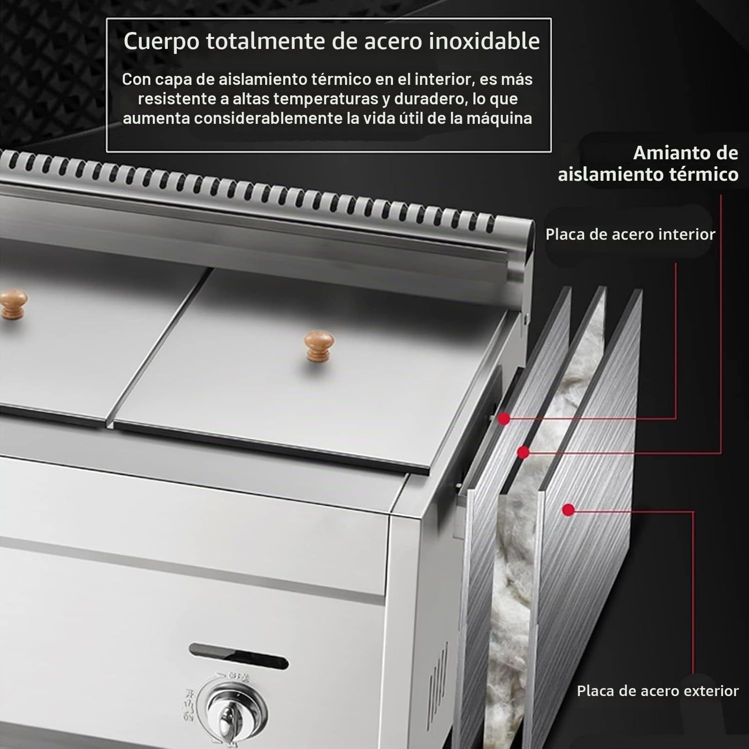 Freidora de gas de acero inoxidable con cesta para restaurantes comerciales y equipos de cocina en el hogar