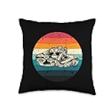 Retro Vintage Ball Python Snake with Sunglasses Herpetology Throw Pillow
