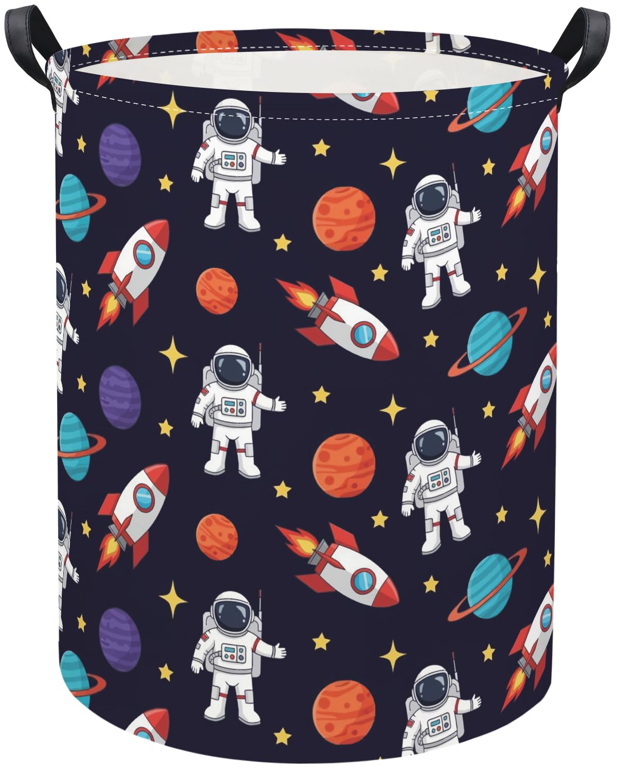 Baby Laundry Basket Kids Hamper Toy Storage Bin for Boys Room Decor Baby Nursery Hamper Gift Baskets for Bedroom Bathroom(Blue Astronaut)