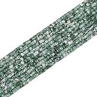 Vista 7 de Cuentas de jade africano natural en cilindro corto 2x3mm 155 piezas Tubo cuentas sueltas semipreciosas para hacer joyas Diseño