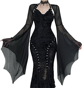 Formal Crop Shrug Top Punk Bolero Goth 70s Wedding Bridal Women