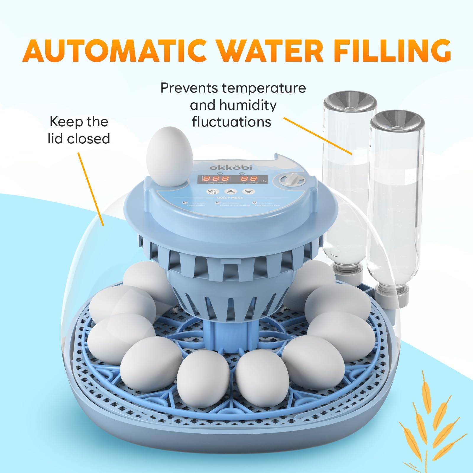 Amazon.com: 12 Egg Incubator with Automatic Rotation and Humidity