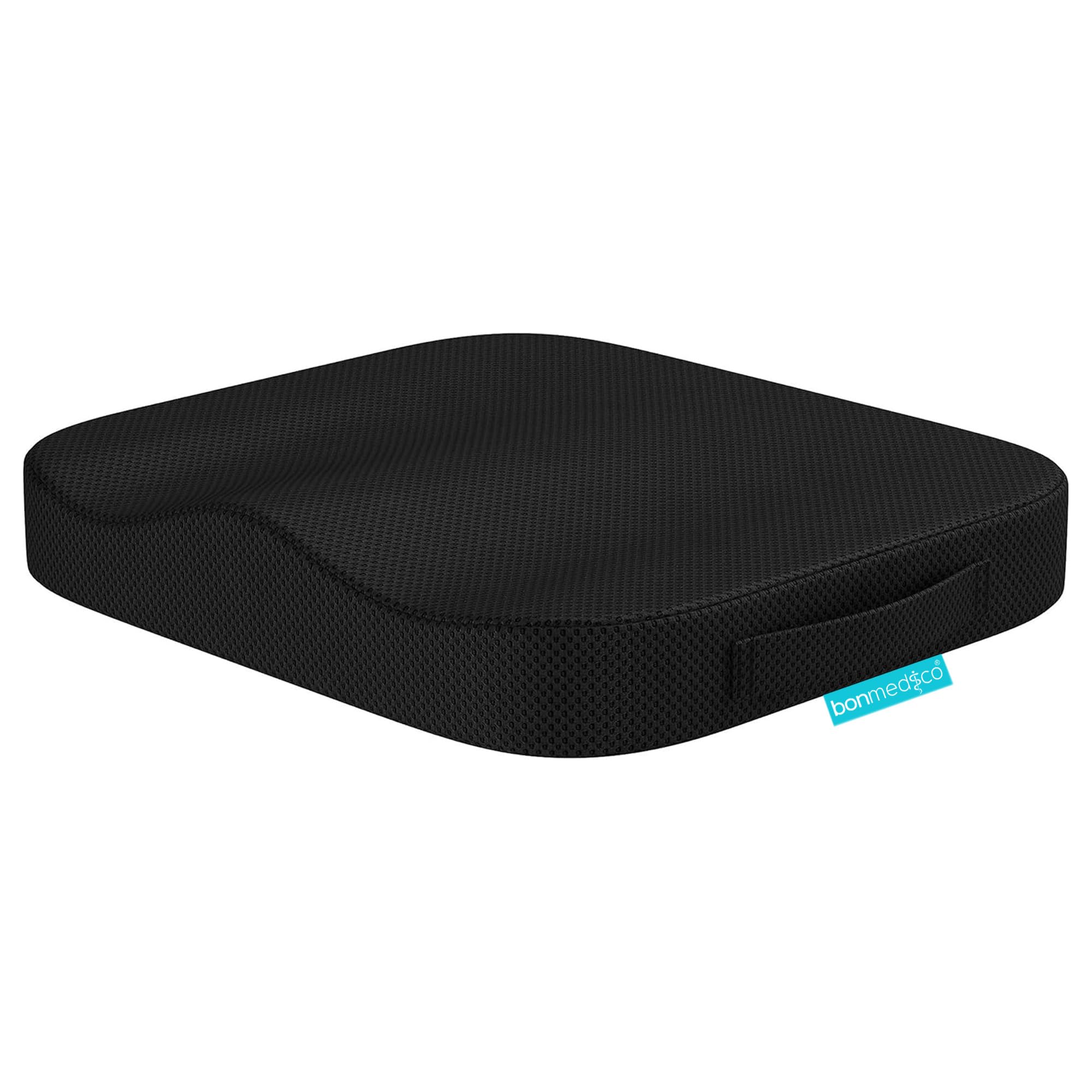 bonmedicoMemory Foam Seat Cushion for Office Chair - Non-Slip, Seat Pads for Coccyx Pain Relief to Support Standing - Portable Car Seat Cushion w/Handle for Lower Back Support