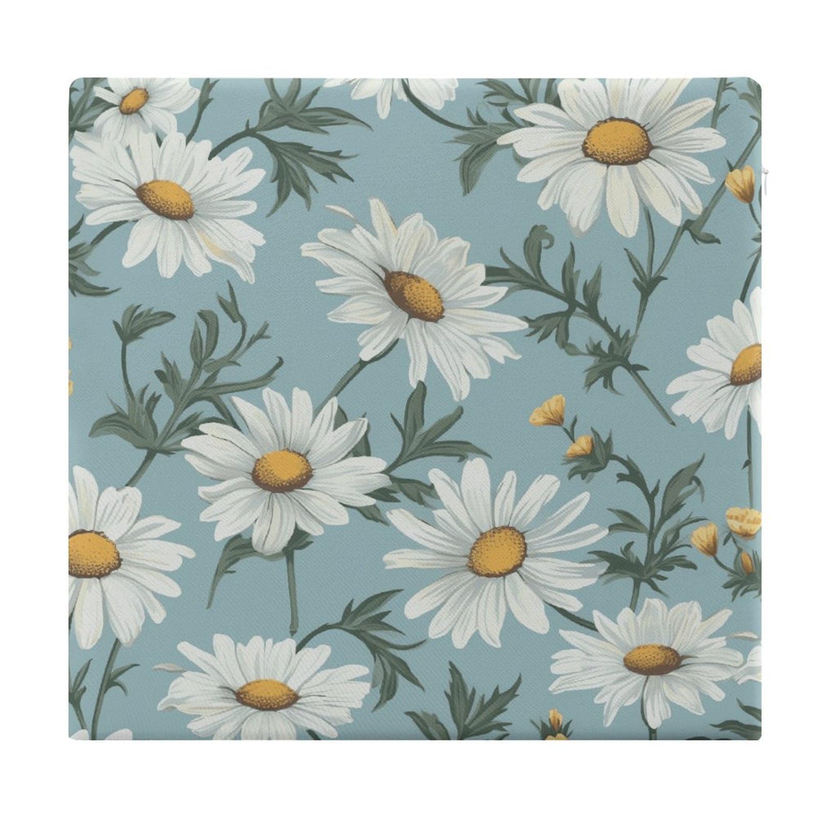 VstaDank Daisy Chair Cushion for Dining Chairs Breathable Square Chair Pads Non-Slip Seat Cushions Memory Foam Pad Floor Pillow for Meditation Or Yoga 13.8”x15”