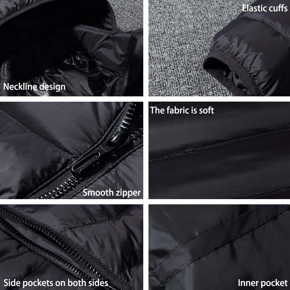 Chaquetas térmicas Chaqueta térmica eléctrica para hombres Chaqueta térmica impermeable a prueba de viento con 3 temperaturas Chaqueta térmica de invierno para senderismo, esquí, trabajo al aire libre