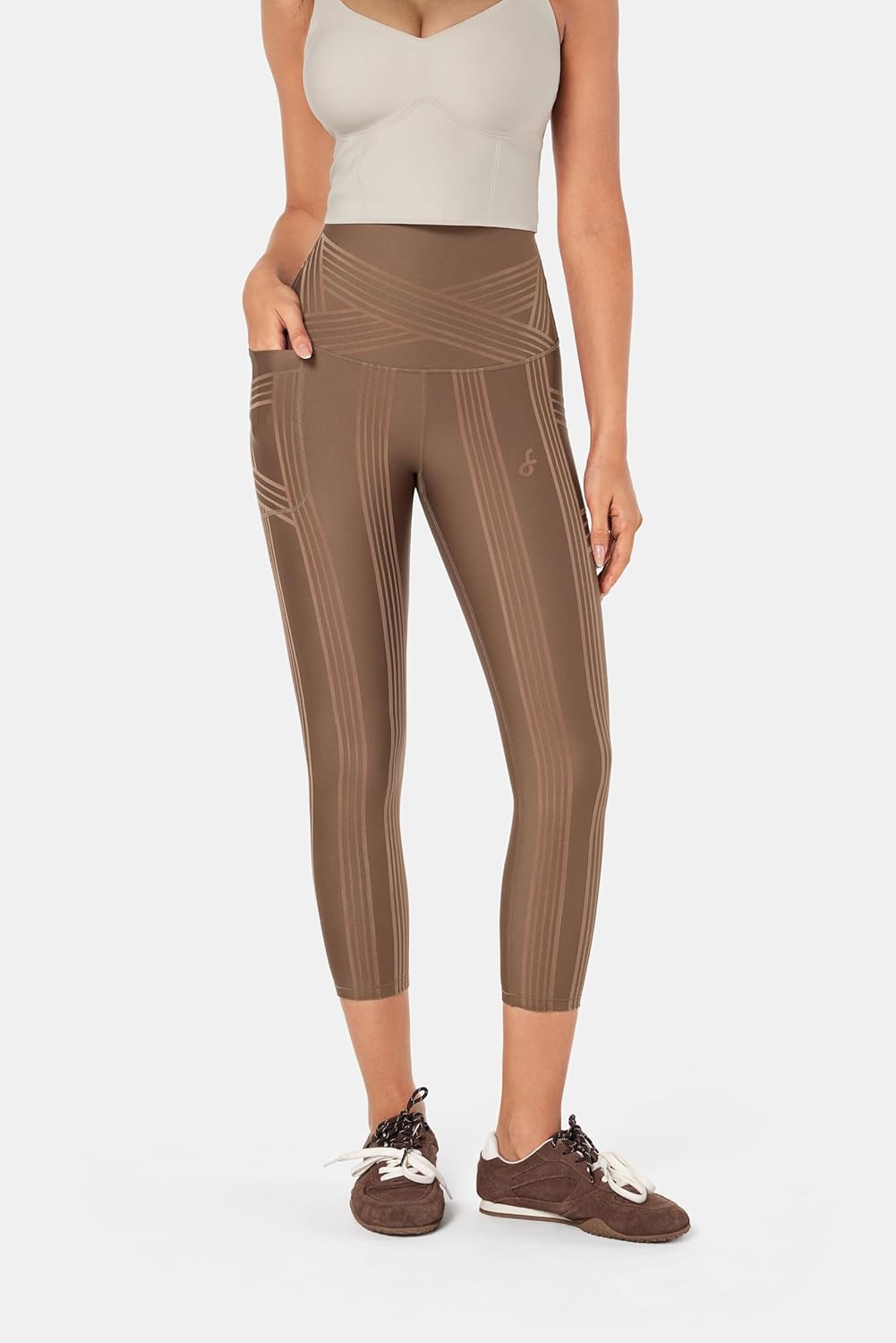 Fanka Powerband Resistance Leggings for Women,7/8 Length–Sculpting Compression with Built-in Bands,Reversible Wear - Image 2