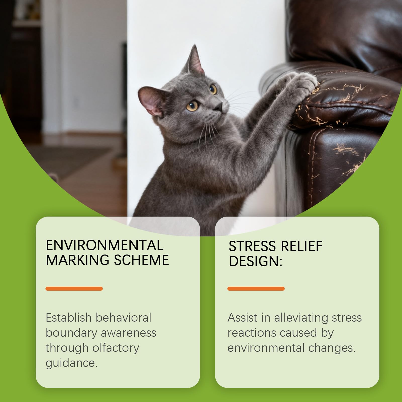 Spray Repelente Natural para Gatos,Spray Antiarañazos Sofa,Que Deja De Rascarse,para Interior Exterior Alfombra Sofá,100ML*2PC