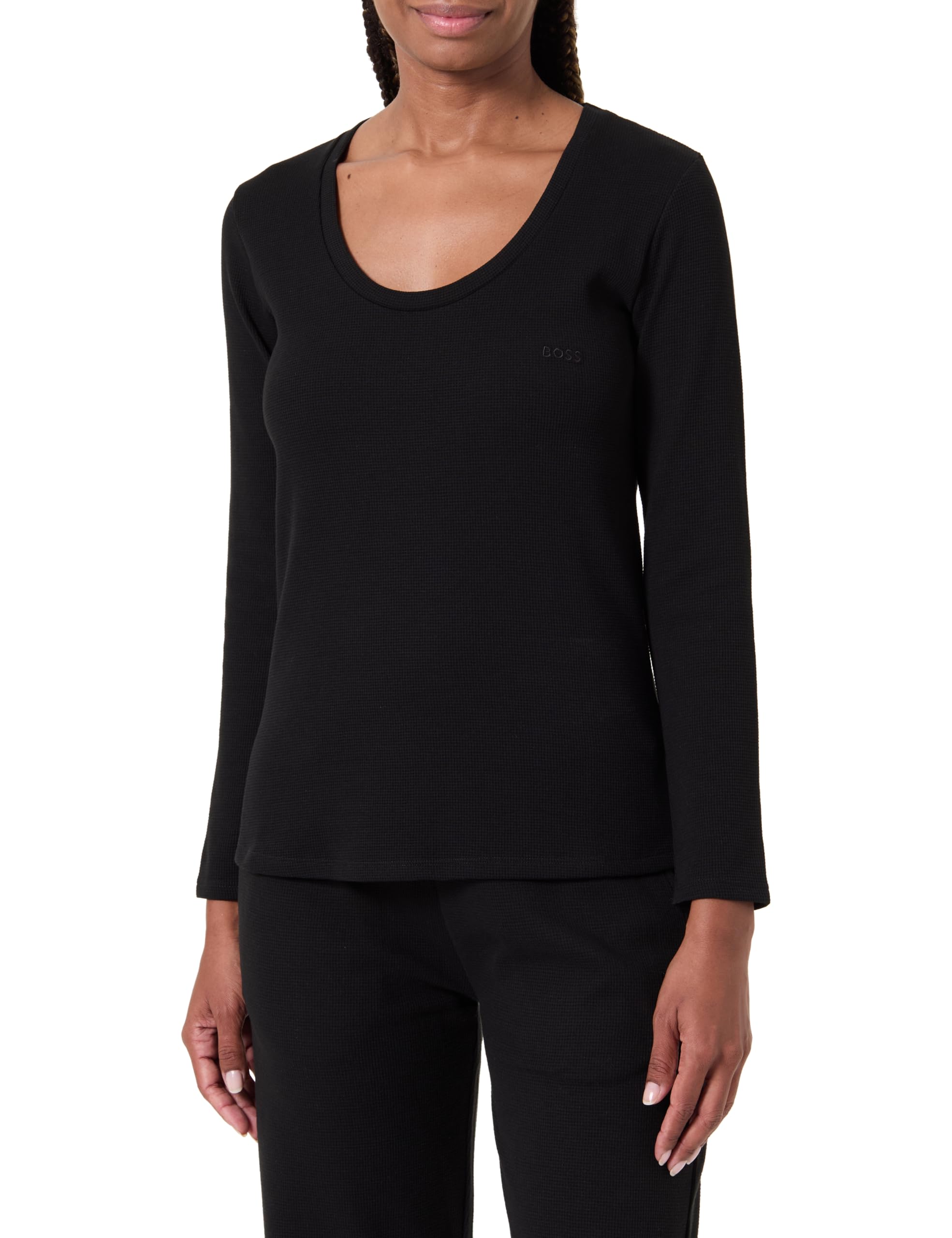 BOSS Women's Long Sleeve Pyjamas, Black, XL