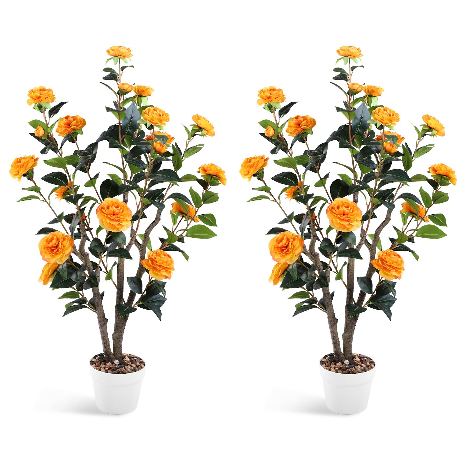 Jocoevol 3FT Artificial Camellia Tree 2-Pack