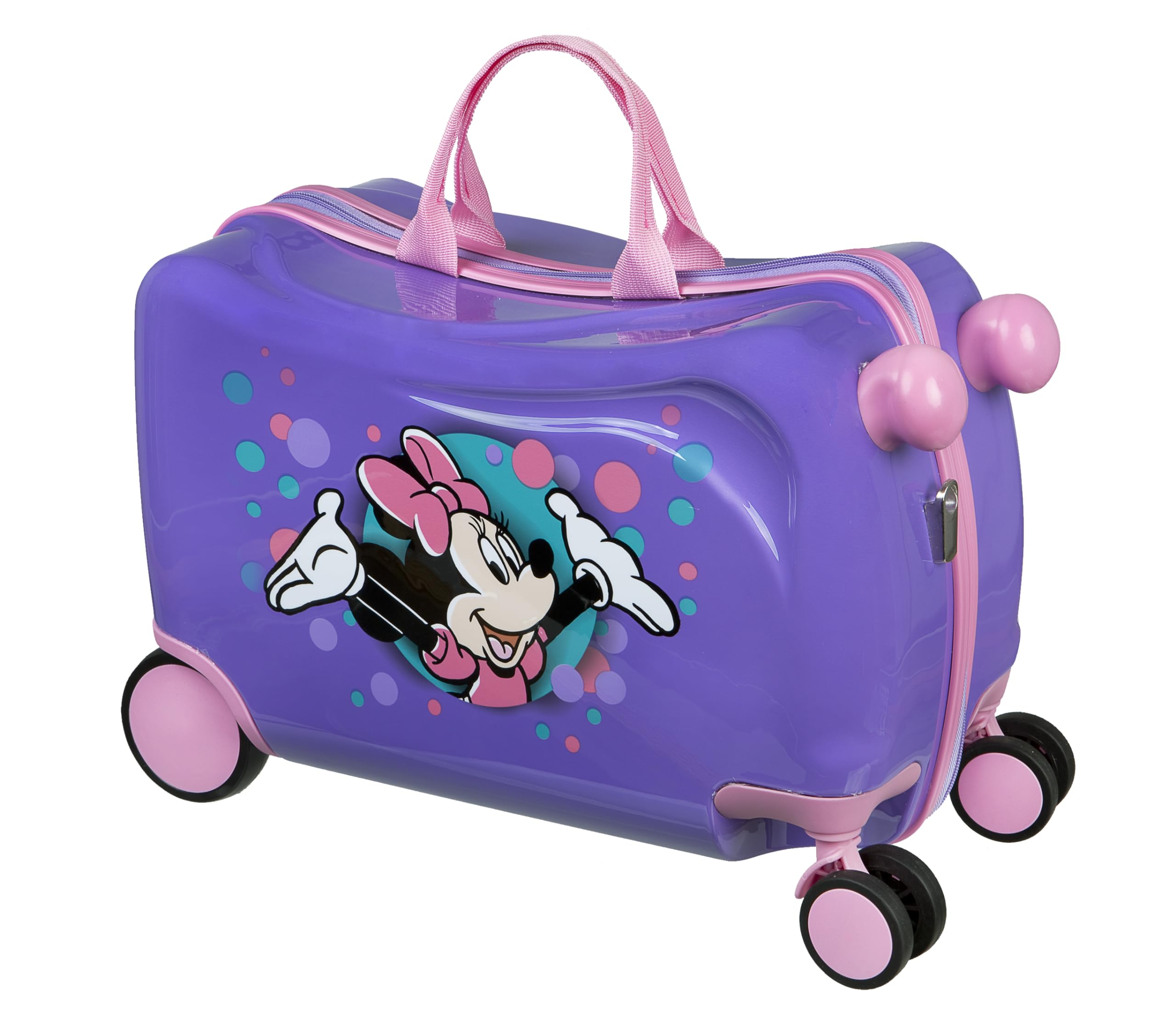 Undercover Ride-on Trolley Minnie Mouse – Kinderkoffer zum Draufsitzen, Handgepäck-Format