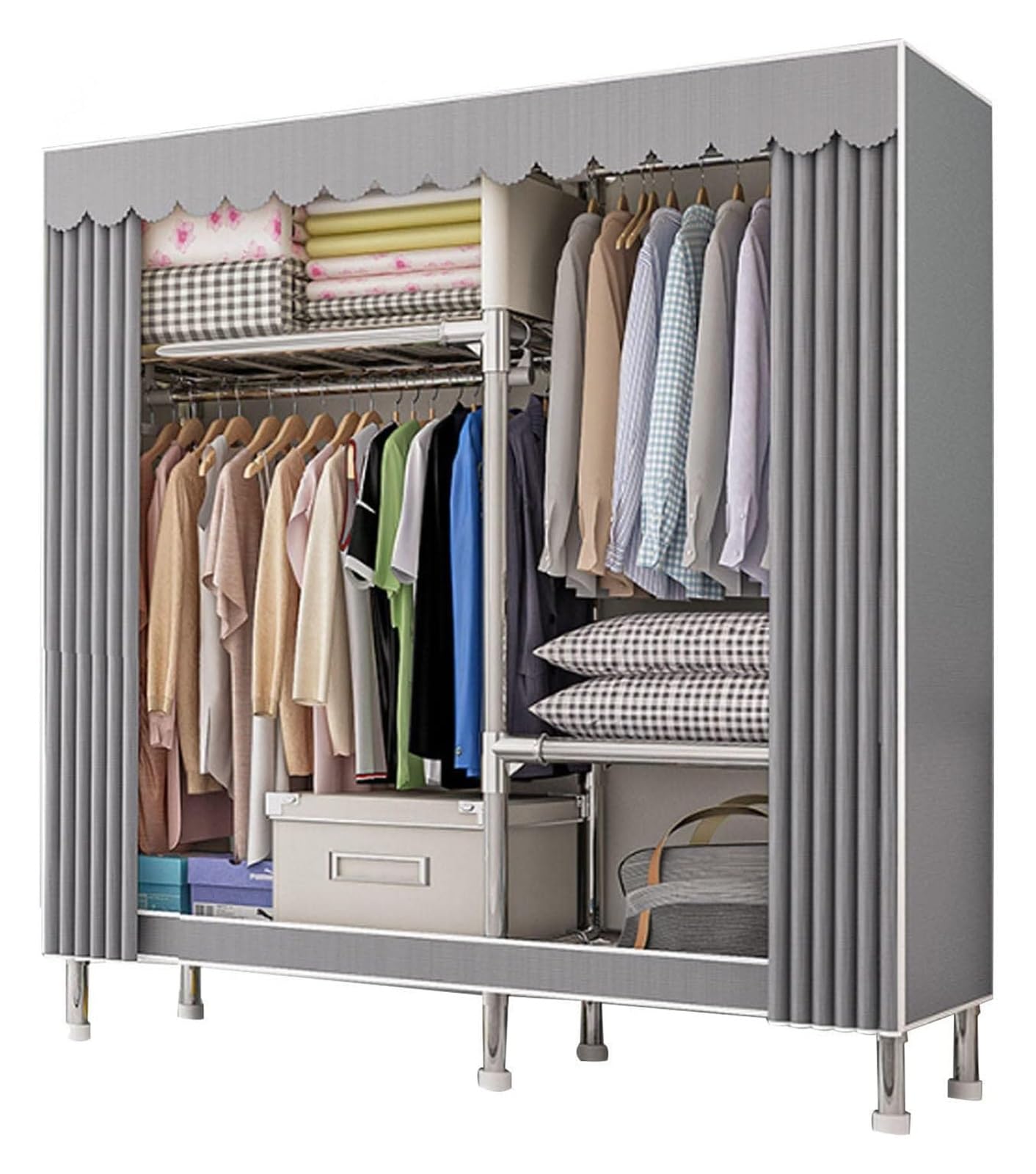 Dressing en tissu gain de place pour remédier au manque de rangement dans la chambre