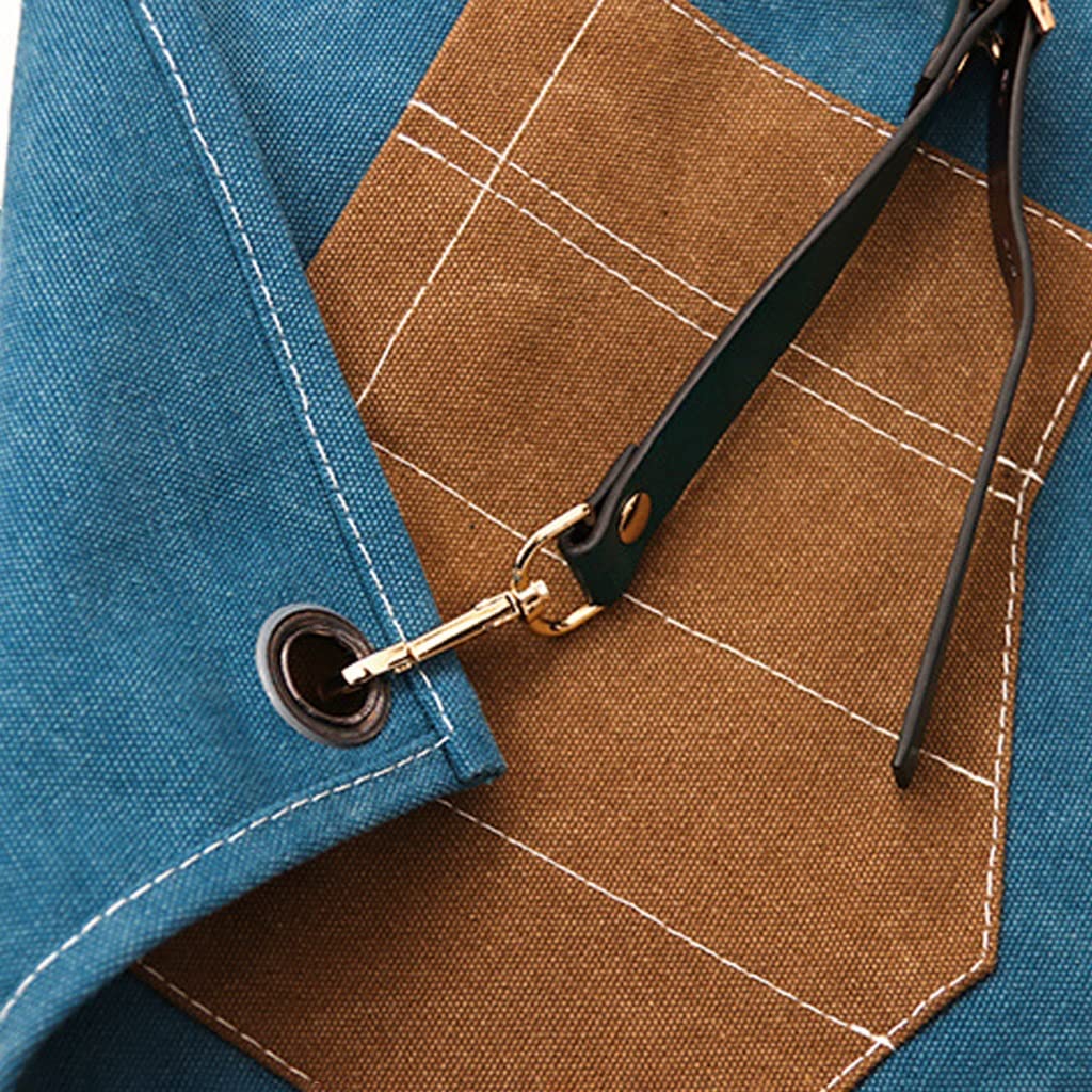 Delantal de Peluquero Cocina Delantal Restaurante Chef Delantal Pocket Delantal Delantal de Las Mujeres Delantal Delantal Delantal Delantal Delantal de Barista (Color : A)