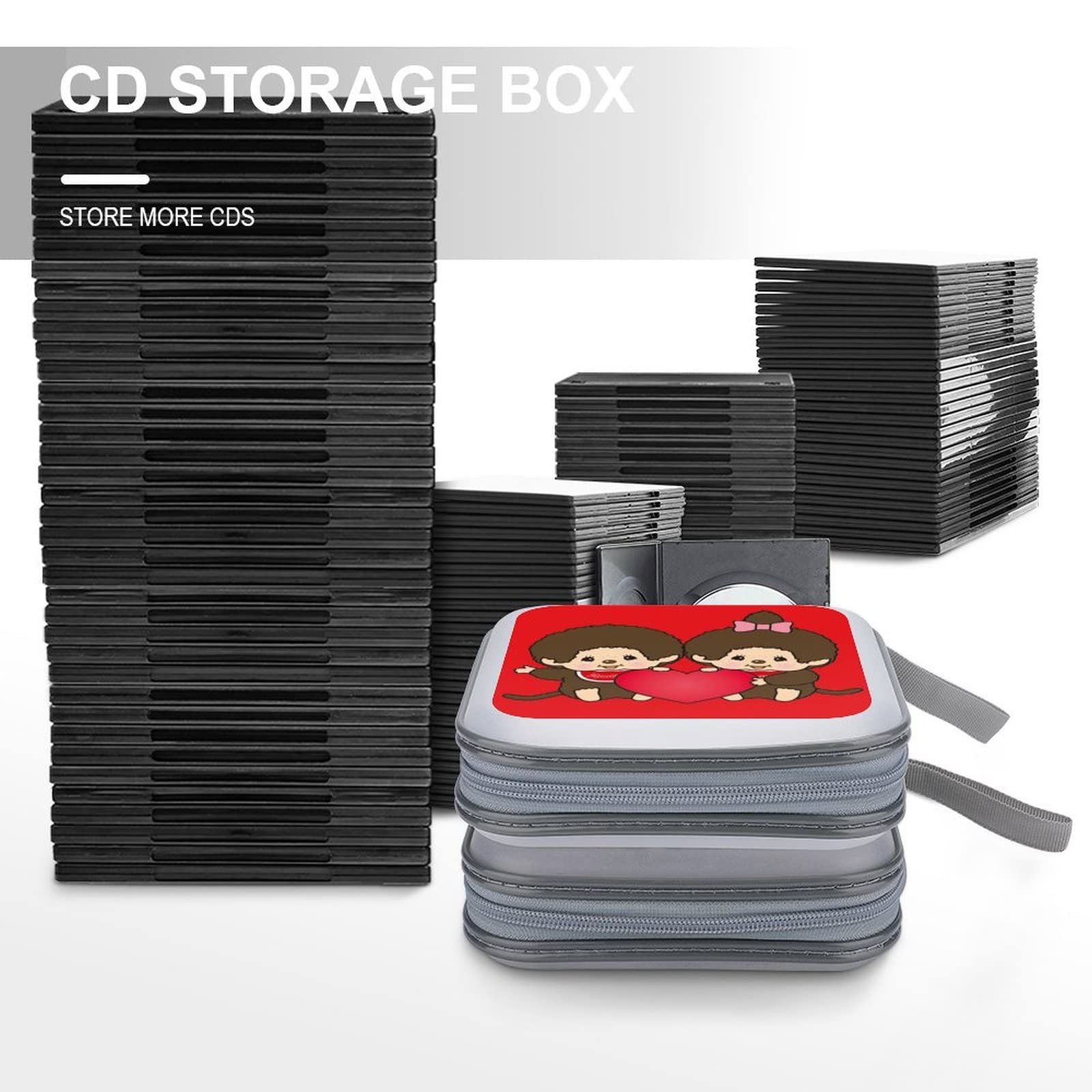 Amazon | モンチッチ CDケース プラケース スリム BD DVDケース 大容量