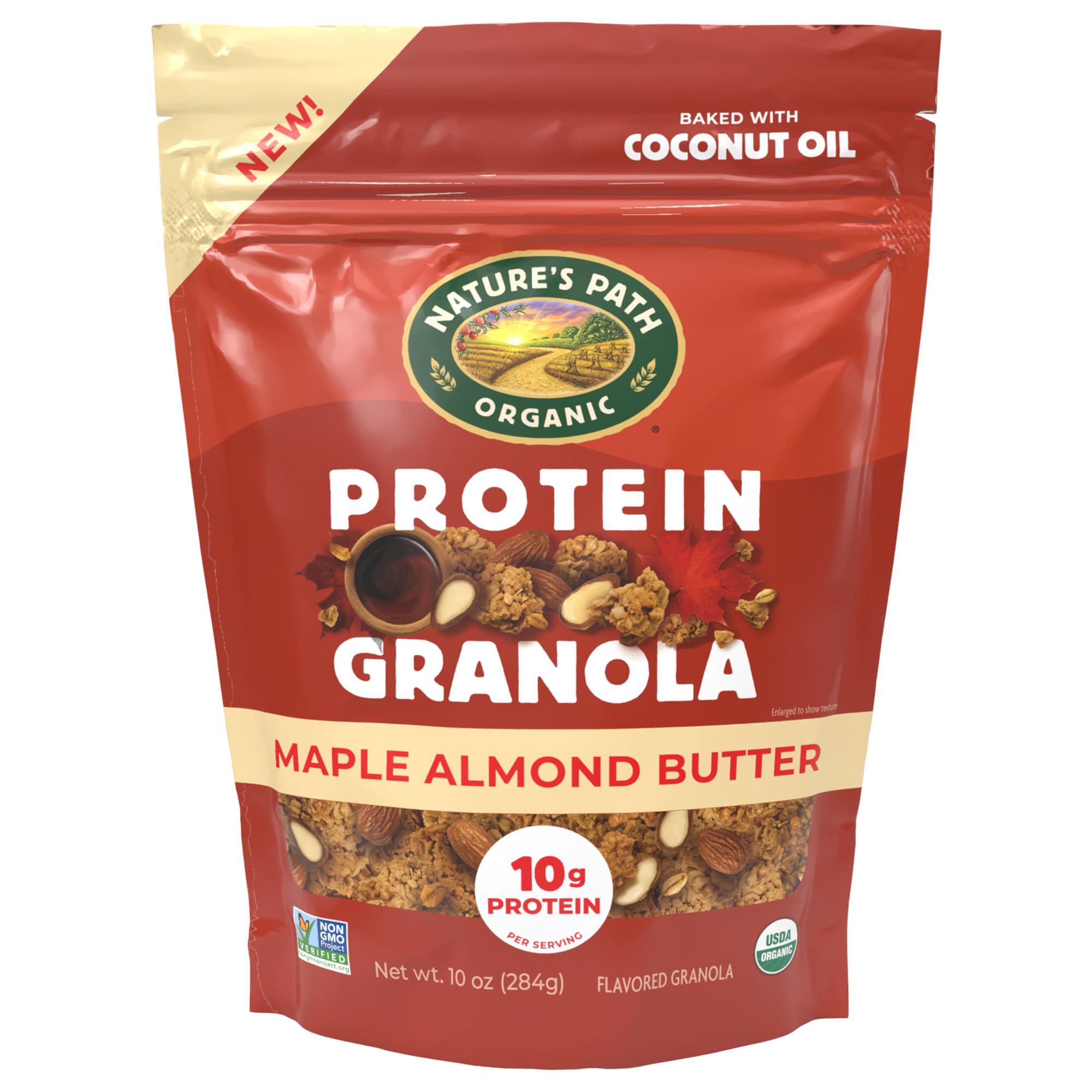 Nature's Path Organic Maple Almond Butter Protein Granola, 10 Ounce (Pack of 1)