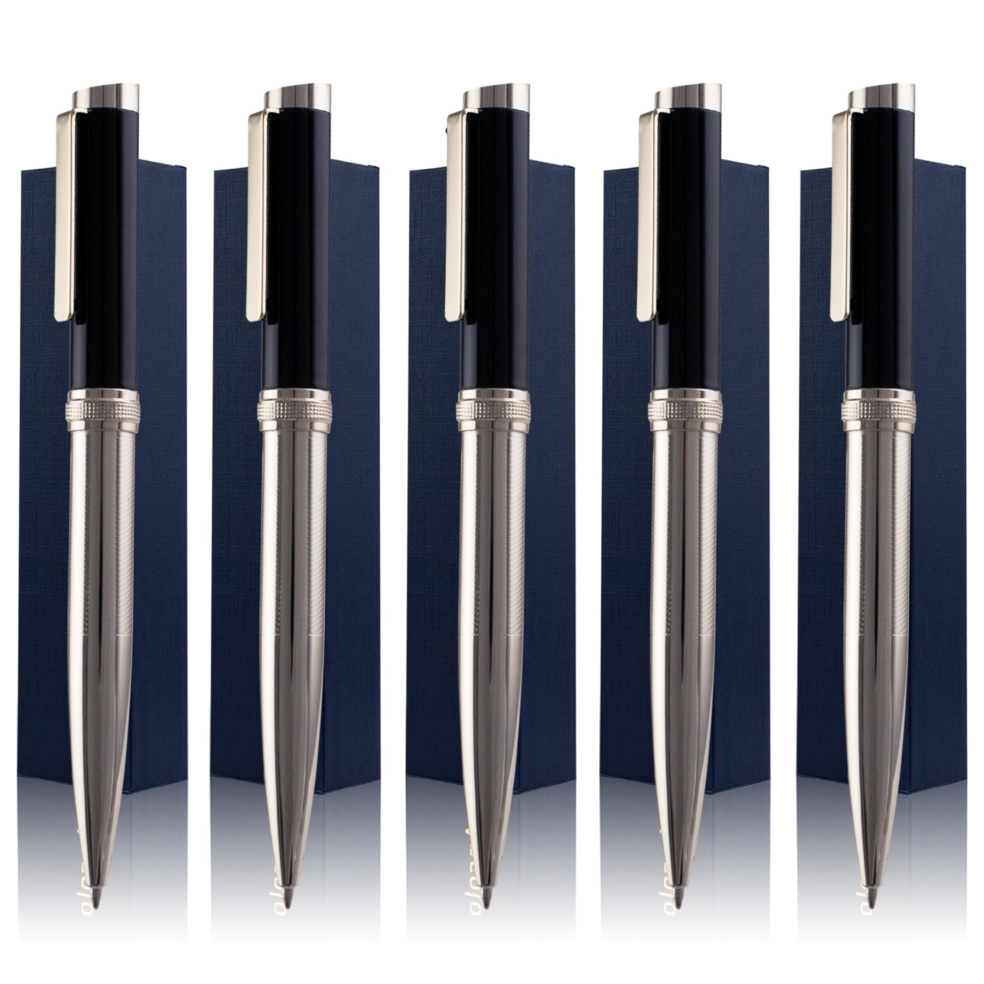 Ancolo Personalized Pens - Advertising Buesiness Gift Office Writing Set- Engraved with Your Message Name Company Team Name, Phone Number Perfect for