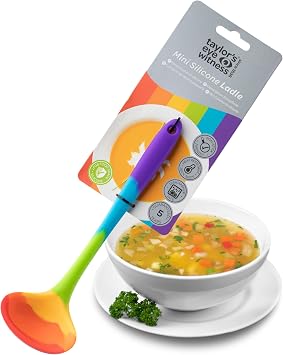 Taylors Eye Witness Rainbow Mini Silicone Ladle Spoon - Dishwasher Safe. Perfect for Non-Stick Pans. Hygienic Alternative to Wood. Odour, Stain & Heat Resistant 260 C/500 F.