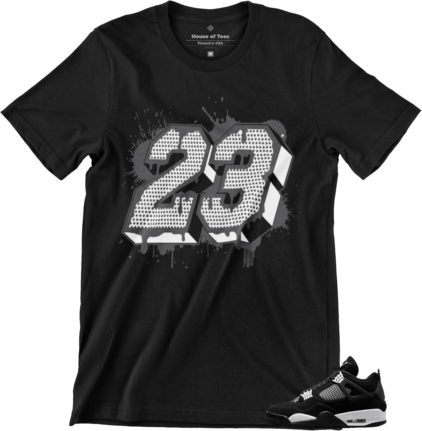Jordan 4 White Thunder Men's T Shirt to Match Sneakers