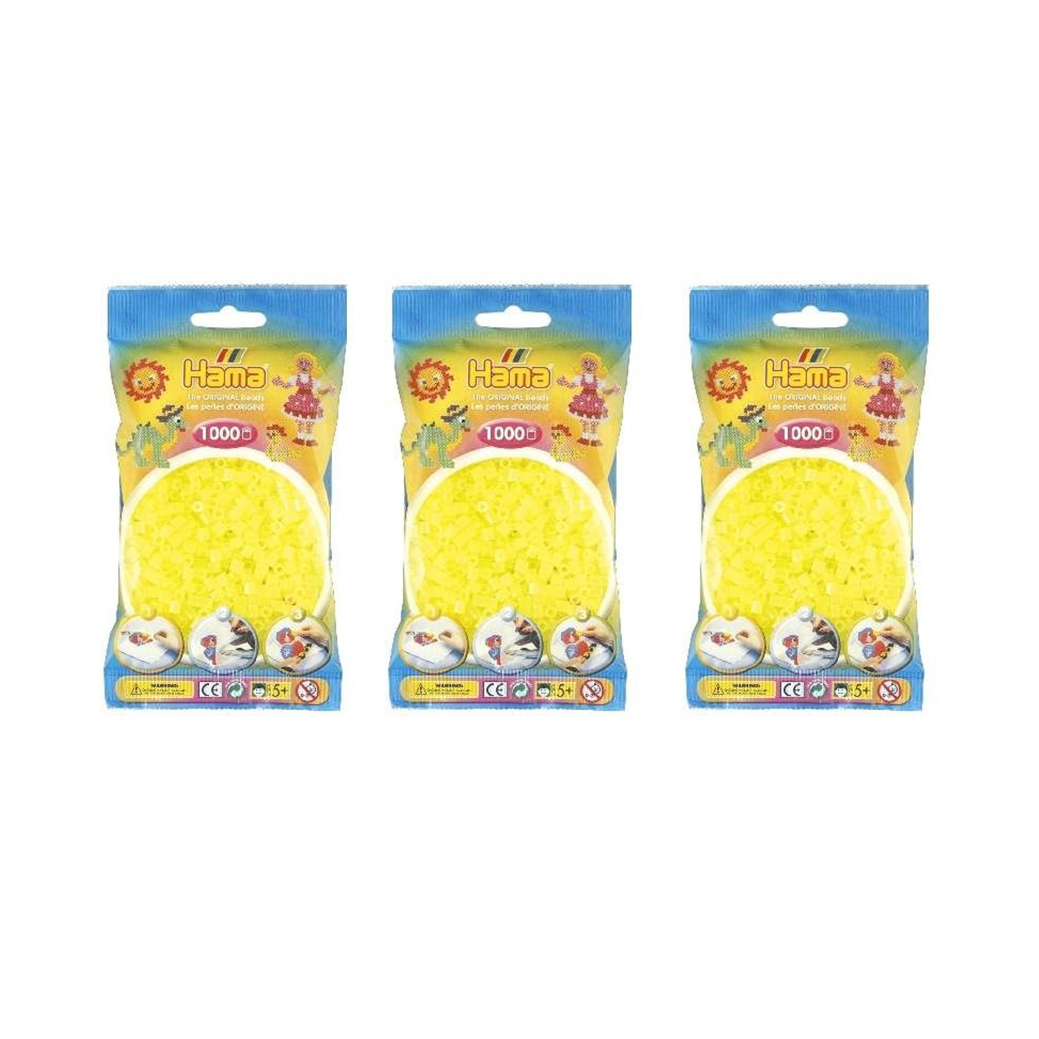 Hama 207-34 Neon beads 3000 pcs. (3x1000) Midi 5mm