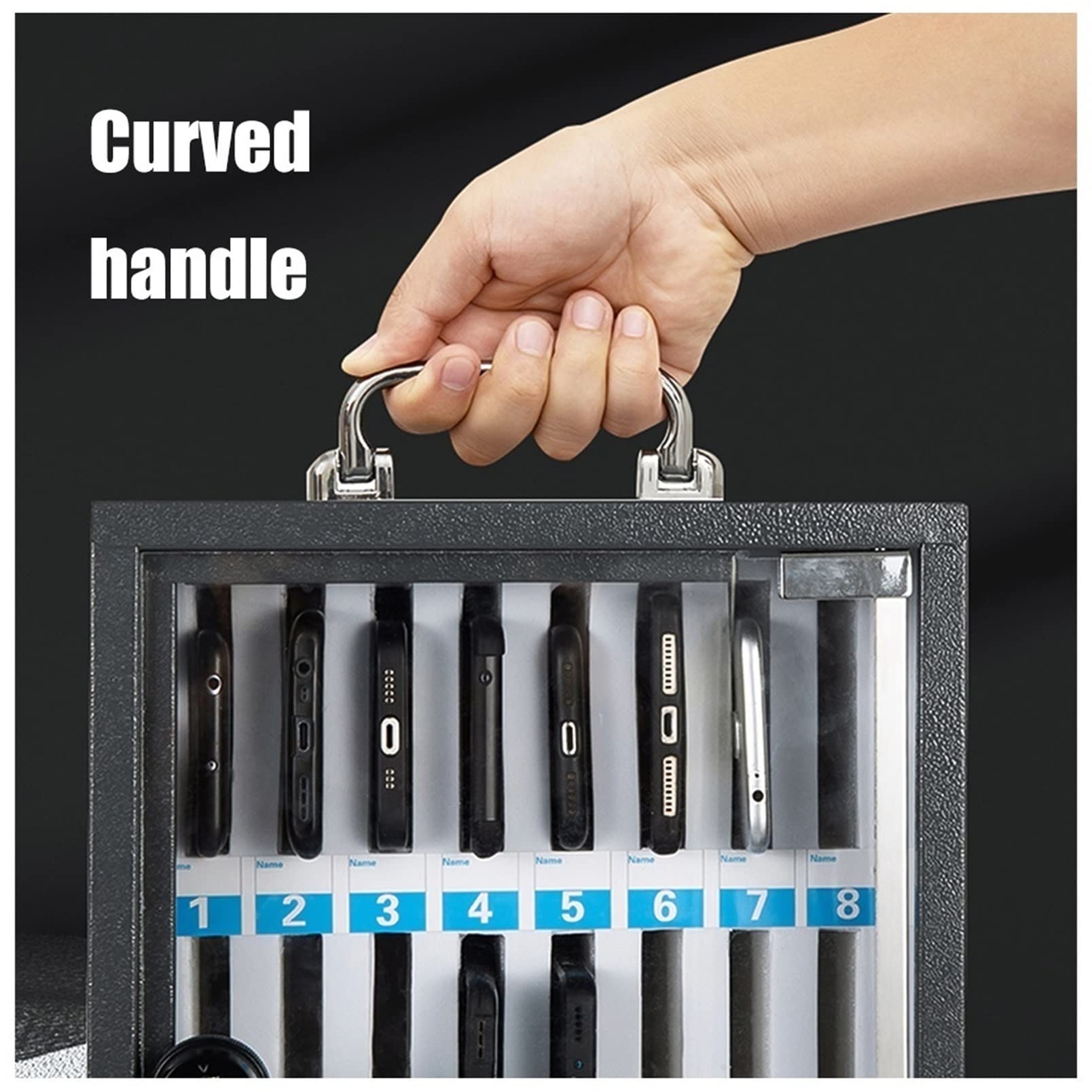 Secure 1260 Slot Metal Wall Phone Locker con serratura a combinazione – Armadietto ideale per cellulare per aule e scuole, perfetto per studenti e personale di sicurezza