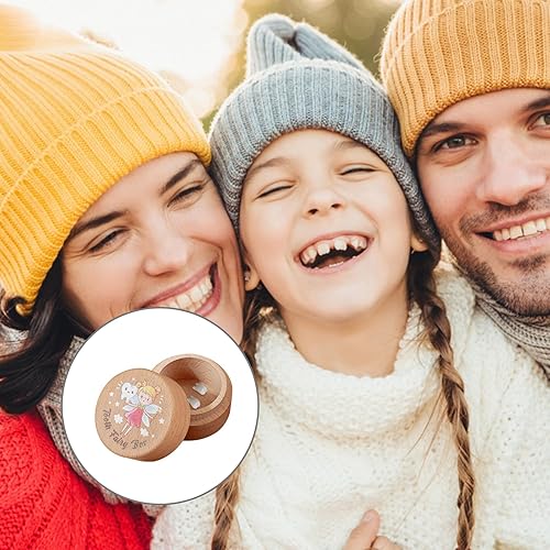 Miniatura 6 de Caja de madera de hadas, soporte de dientes de madera, caja de recuerdos de dientes, caja de almacenamiento de dientes de bebé, caja de contenedor