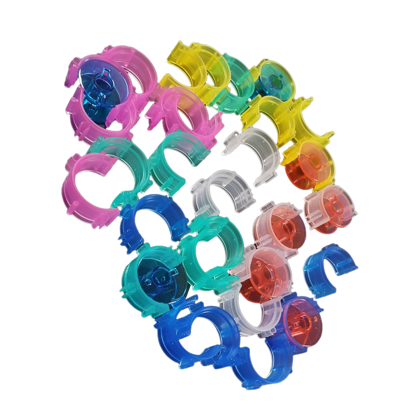 Fahoujs 20 Pcs Bobbin Holder Clamps Silicone Spool Huggers Thread Holders Sewing Bobbin Clips Sewing Accessories