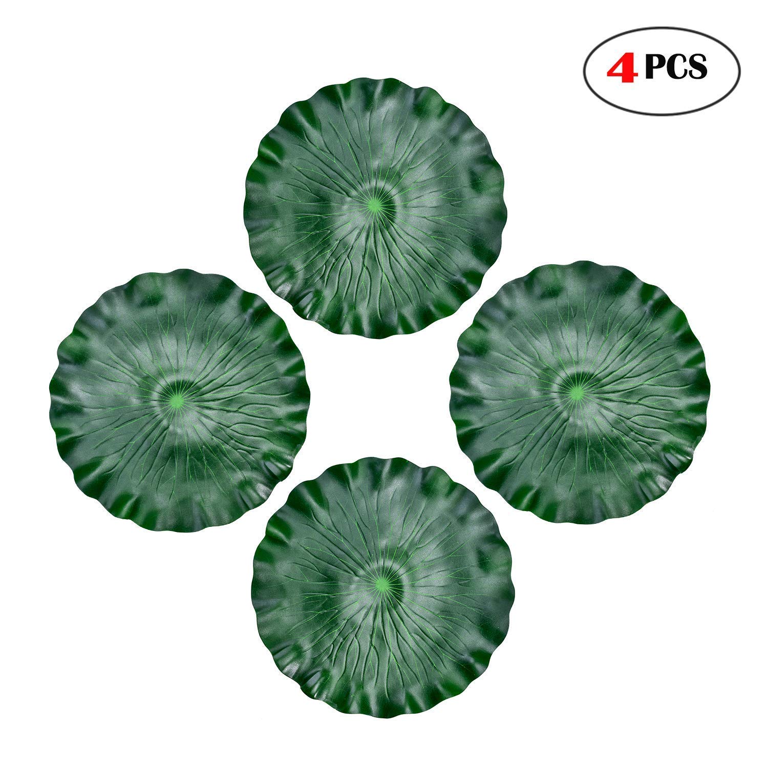 iMucci 4pcs Lotus Leaf Placemats for Party Decoration Oil-proof Non-slip Waterproof Table Mat