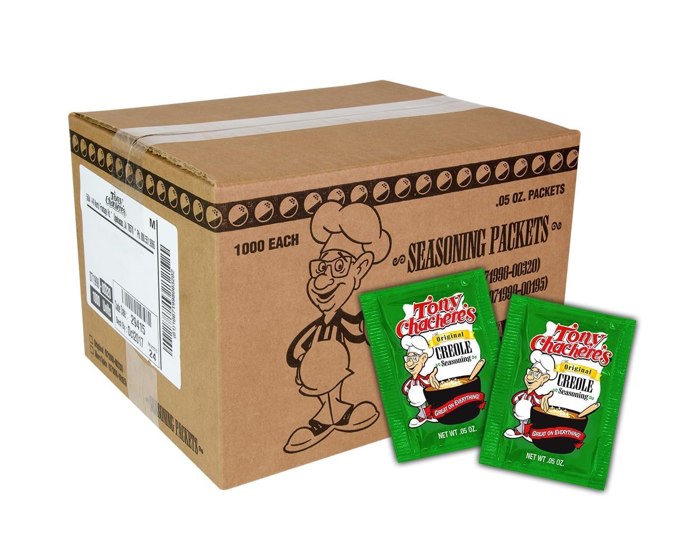 Original Creole Seasoning, 0.05-Ounce, 1000-Count Bags