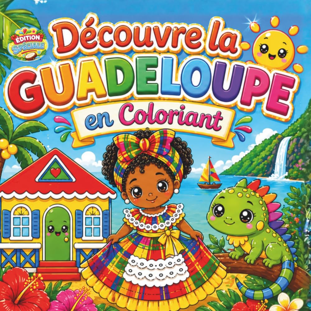 Découvre la Guadeloupe en coloriant: Coloriage pour enfants 3 à 7 ans