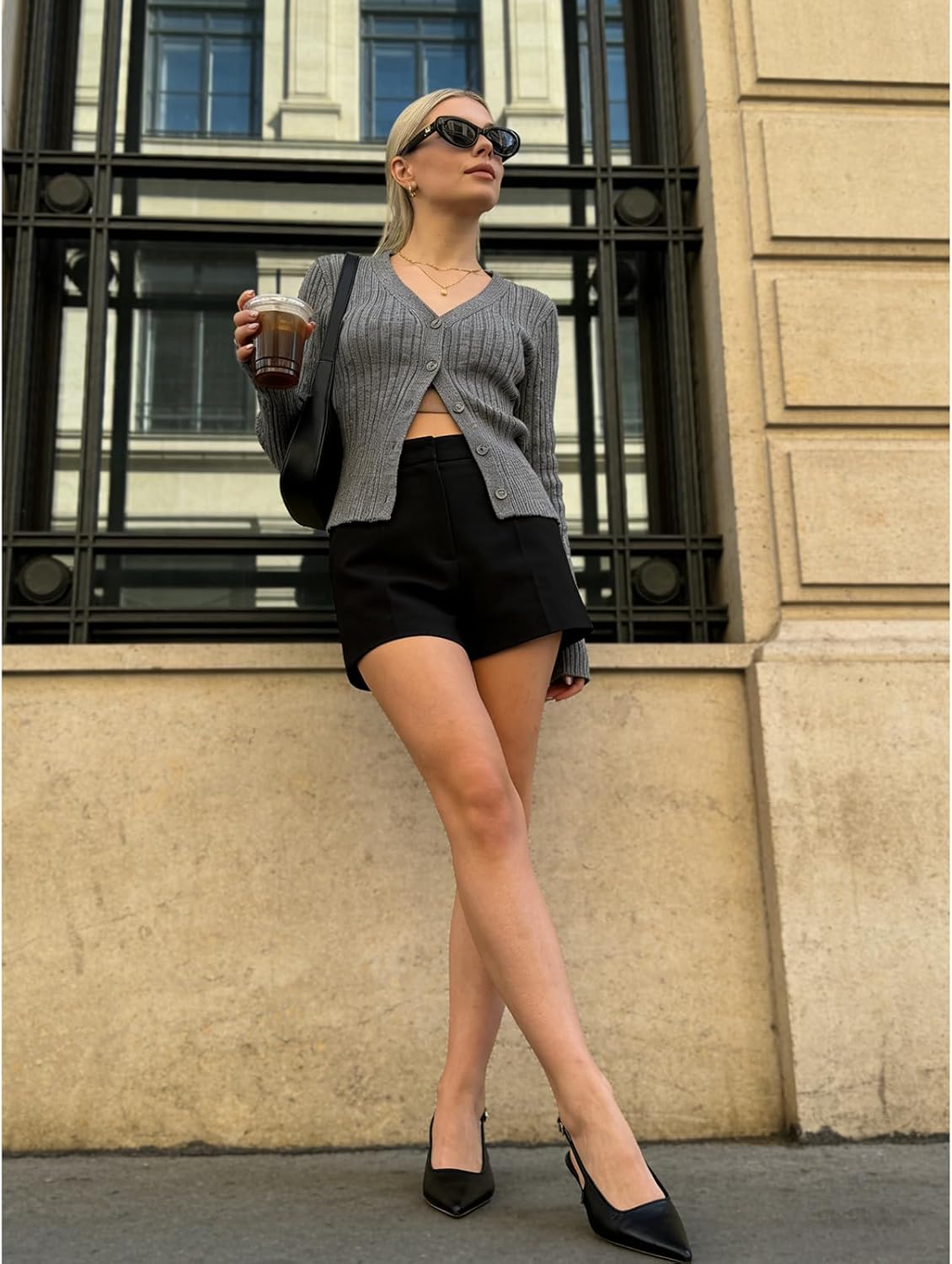 KysBloes Pointed Toe Slingback Kitten Heels for Women Low Heel Pointed Toe Pumps Formal Dress Shoes Sling Back Heels - Image 2