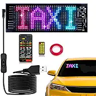 Pak Scrolling Advertising LED Sign, 7” x 3” Devil Eyes Light for Cars, Programmable Store Sign with Remote APP Control, Flexible Digital Display, DIY Text Pattern Animations for Shop Bar Hotel