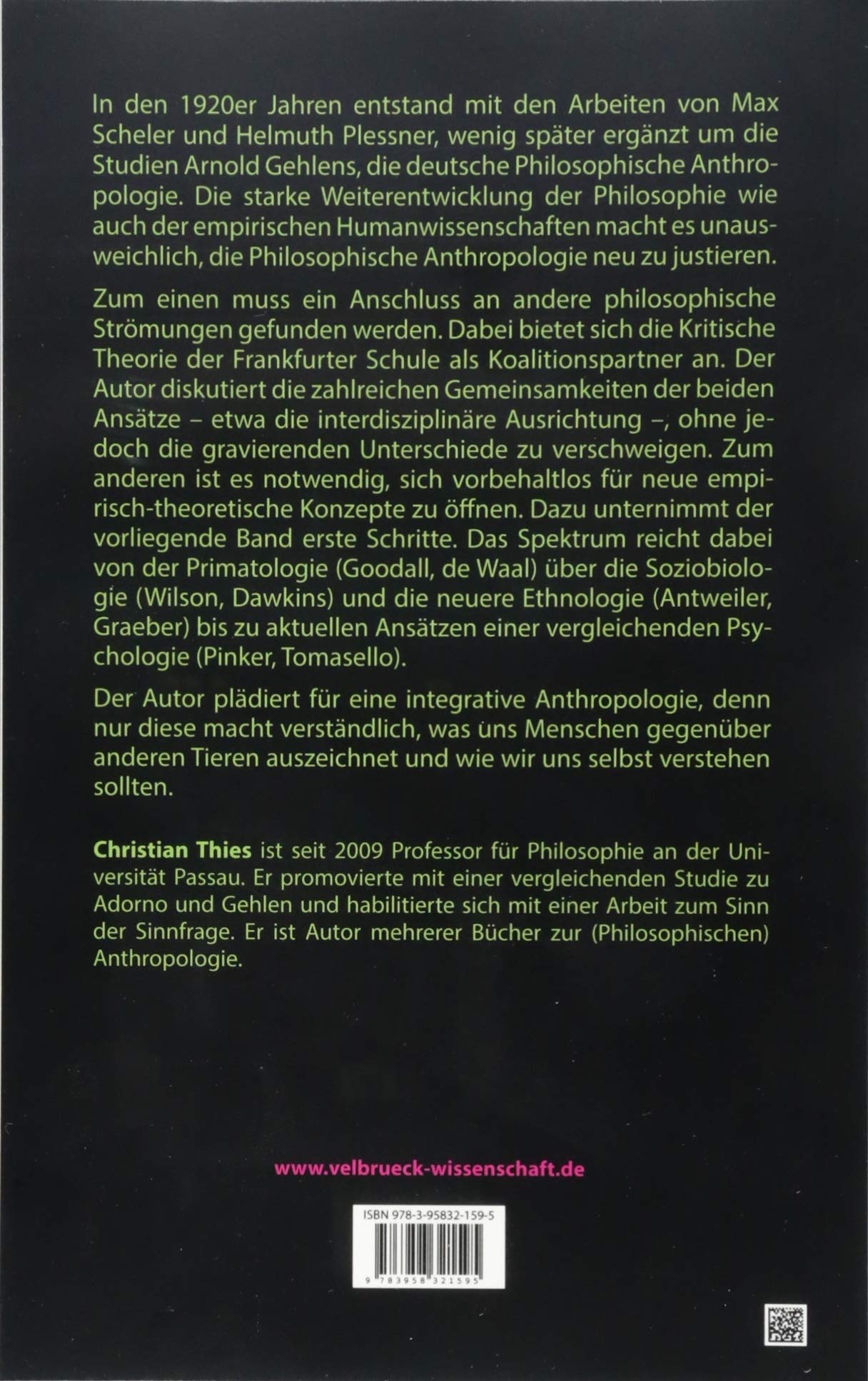 Philosophische Anthropologie auf neuen Wegen