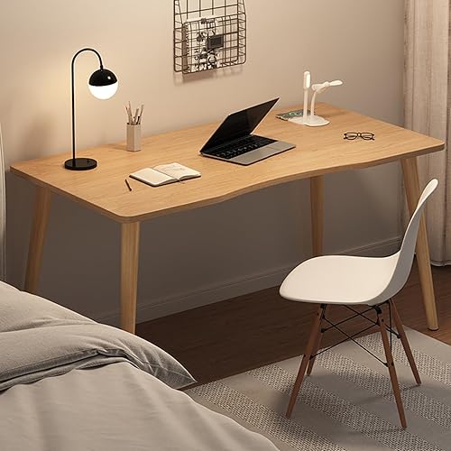 Miniatura 3 de Smalibal Escritorio para computadora, diseño de arco ergonómico moderno, escritorio para computadora de escritorio de madera maciza, escritorio de