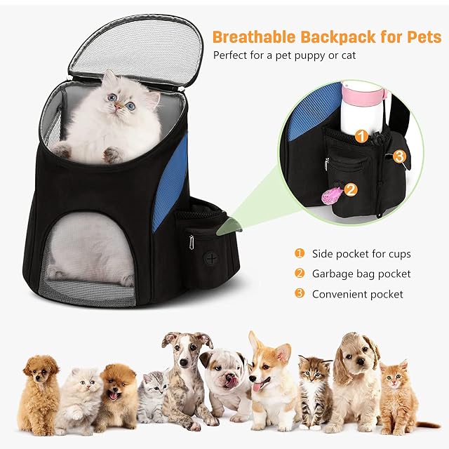 Foto 3 de 7 de PETCUTE Mochila transportadora para Perros pequeñas Bolsa Mochila para Gatos con Alfombrilla extraíble…