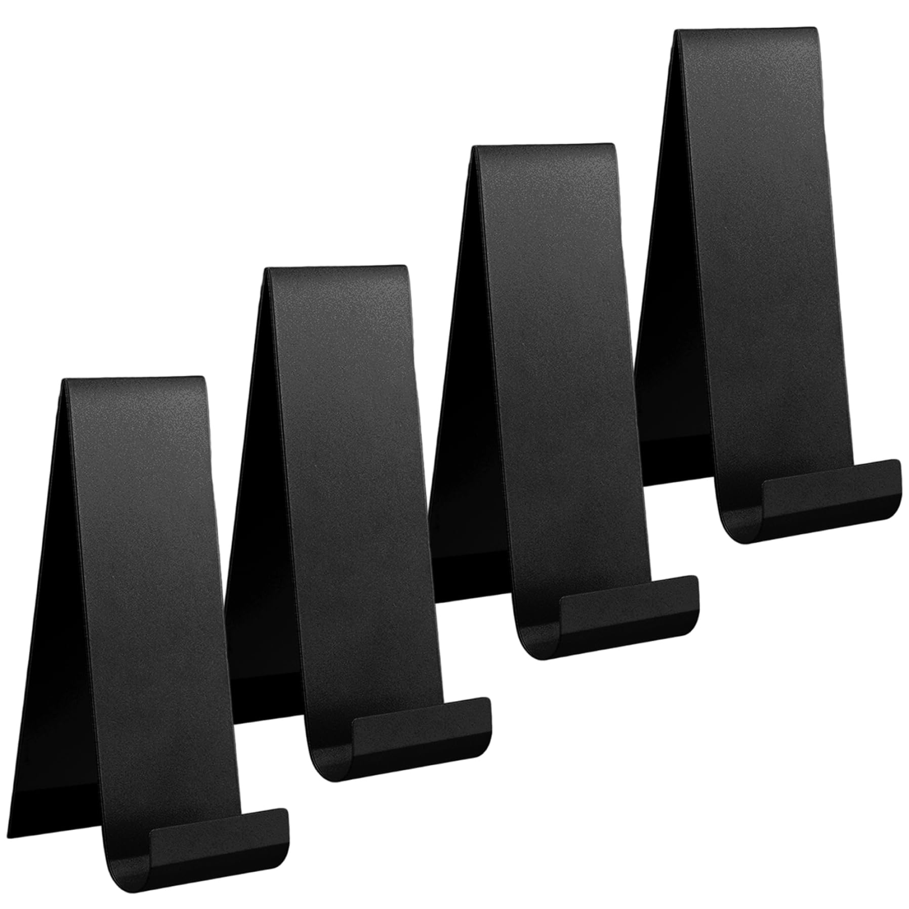 Joygoodta 4Pcs Brochure Holder Metal Pamphlet Holder Vertical Countertop Literature Organizer for Booklets Pamphlet Magazine Menu Journals(Black) Display Stand