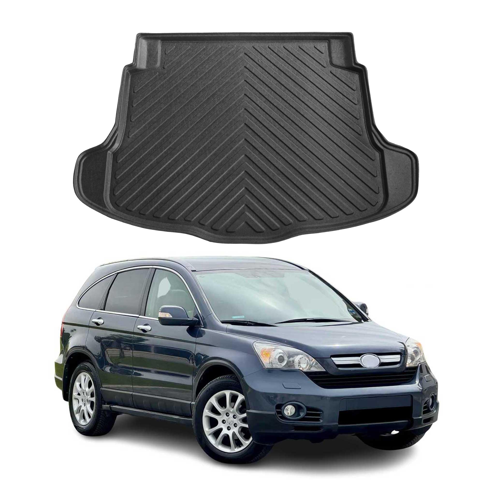 OMAC Kofferraumwanne – Kofferraummatte für Honda CR-V 2006-2012, Gummi TPE, Schwarz, 1 Stück