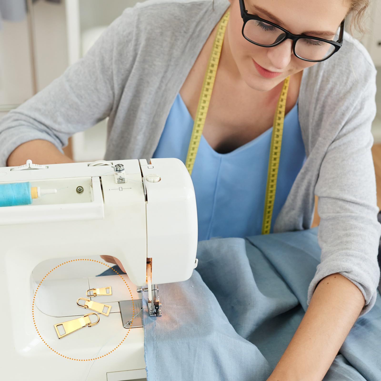 3 piezas de cremallera de repuesto para reparación de cremallera, pestaña deslizante de cremallera, reparación de pestañas doradas para equipaje, mochila, chaqueta, maleta, abrigo, bolsos, nociones de
