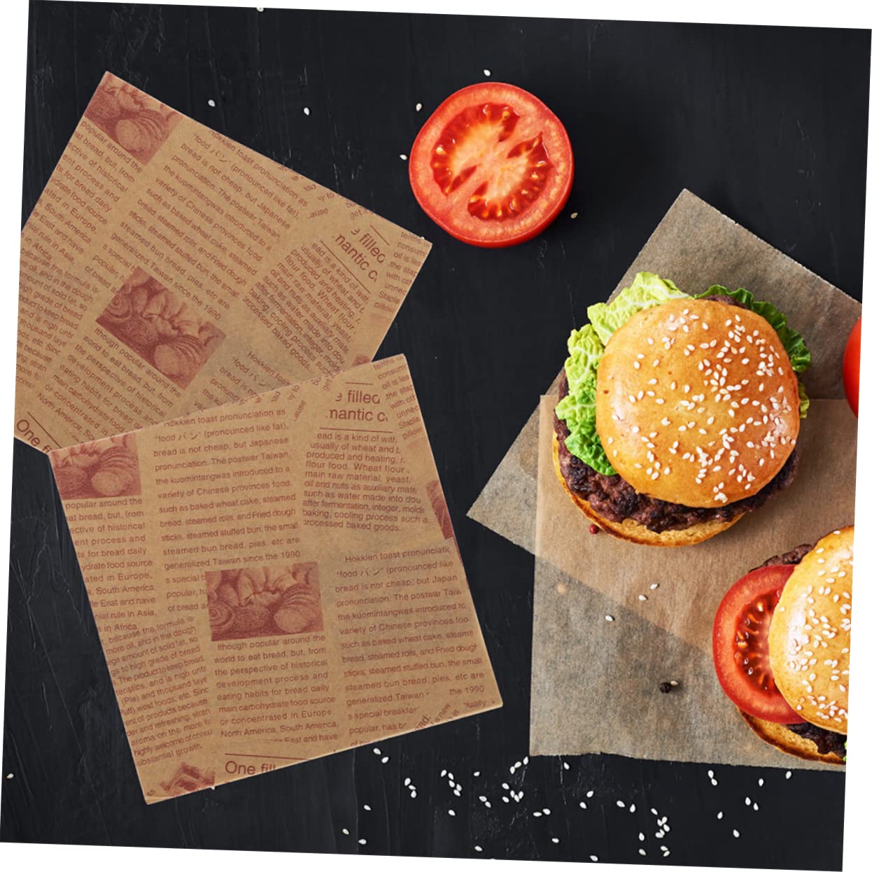 200 Stück Fettabweisendes Pergamentpapier 38x28 Cm Öl und Fettdichte Papiereinlagen für Heißluftfritteusen und Backofen zum Backen und Backzubehör