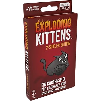 Exploding Kittens 2 Player Edition Fun Party Game German