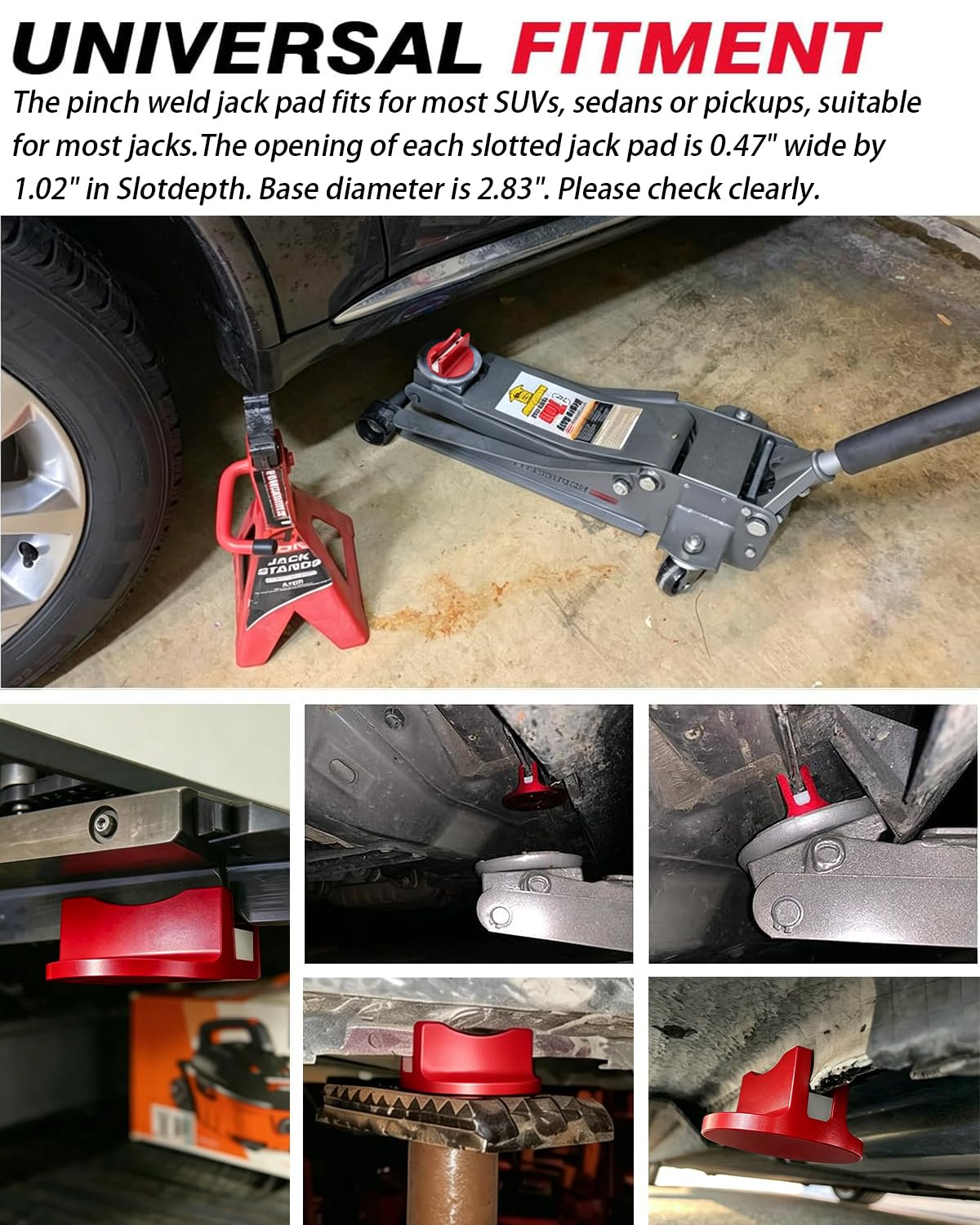 Uniwersalna aluminiowa rowkowana podkładka magnetyczna do podnośnika zaciskowego do spawania szczelinowa podkładka do podnośnika adapter 2 tonowy podnośnik podłogowy kompatybilny z większością