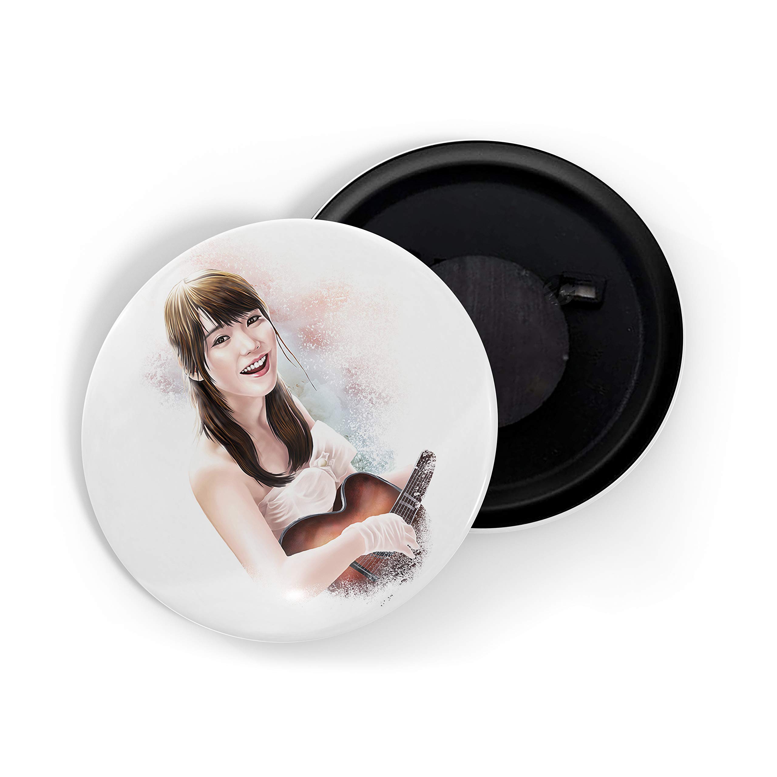 dhcrafts Fridge Magnet White Color K-Drama Actress IU D2 Glossy Finish Design Pack of 1