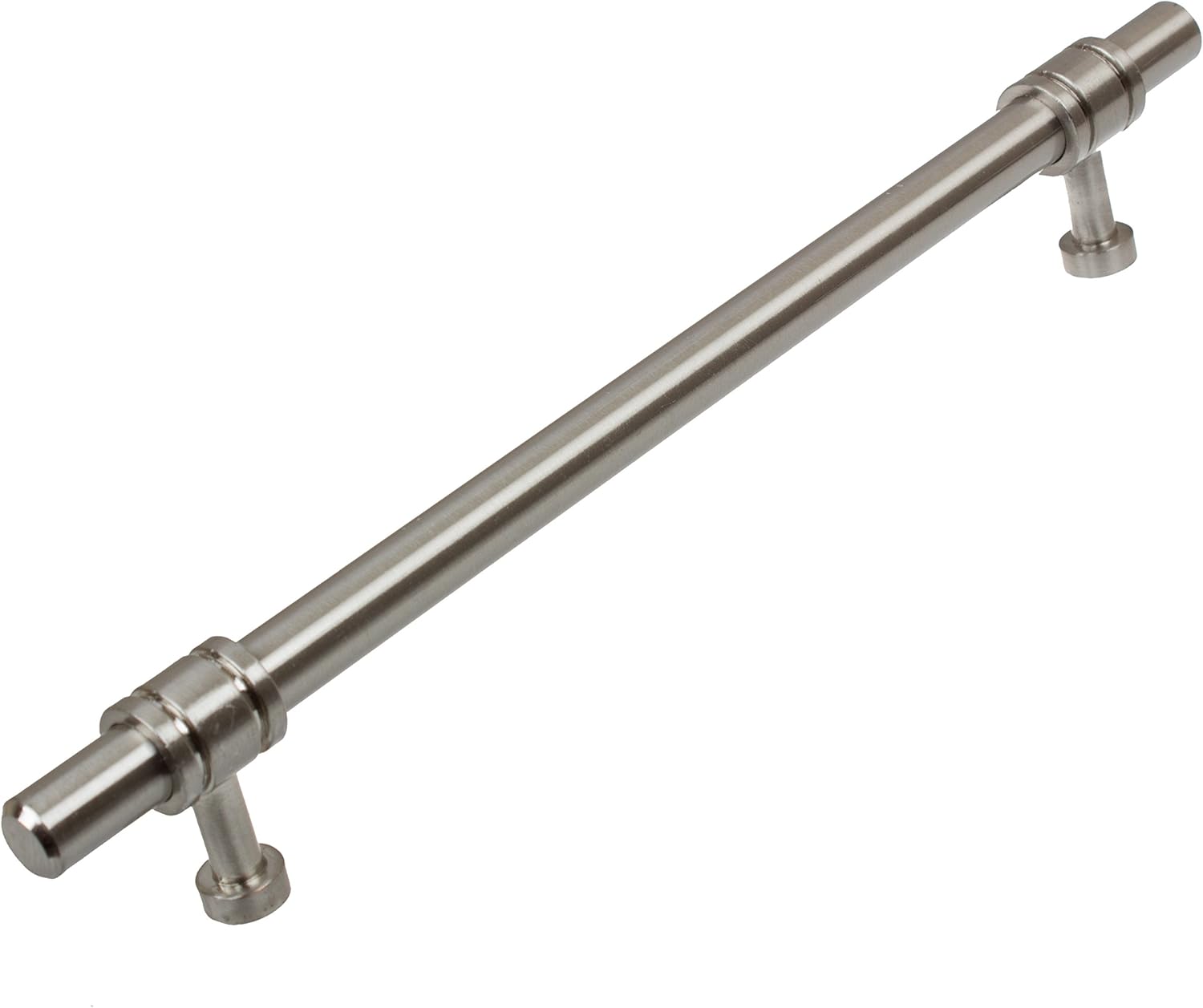 GlideRite Hardware 4340-192-SN-50 7.625 CC inch Solid Steel Barrel Ring Cabinet Bar Pulls 50 Pack, Satin Nickel Finish